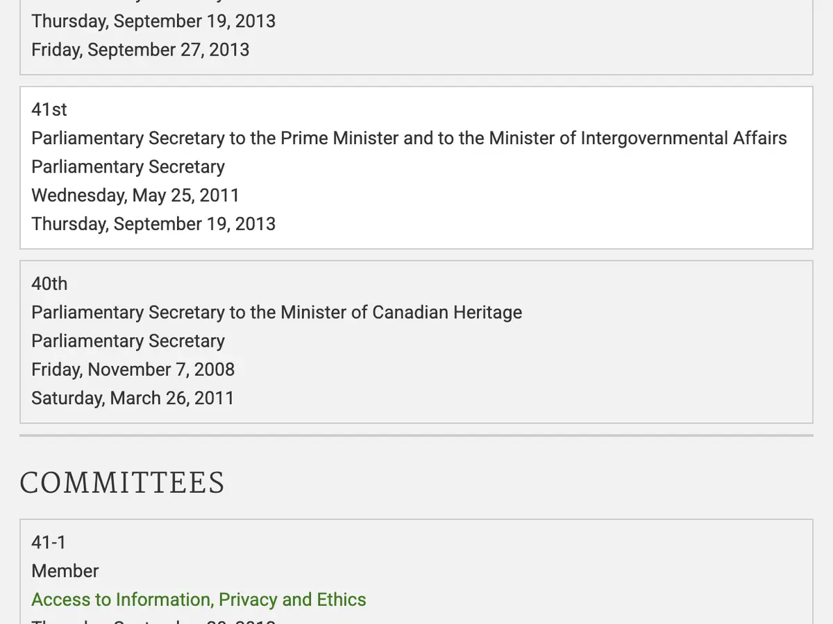 Dean Del Mastro: roles