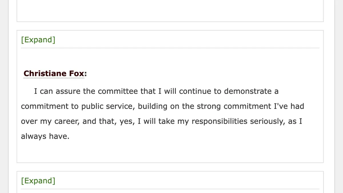Evidence No. 30, 45th Parliament, 1st Session, 13 April 2026