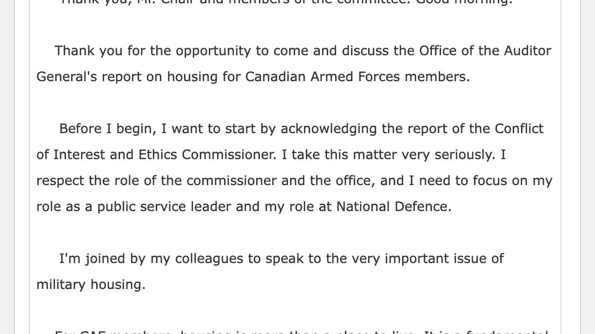 Evidence No. 30, 45th Parliament, 1st Session, 13 April 2026