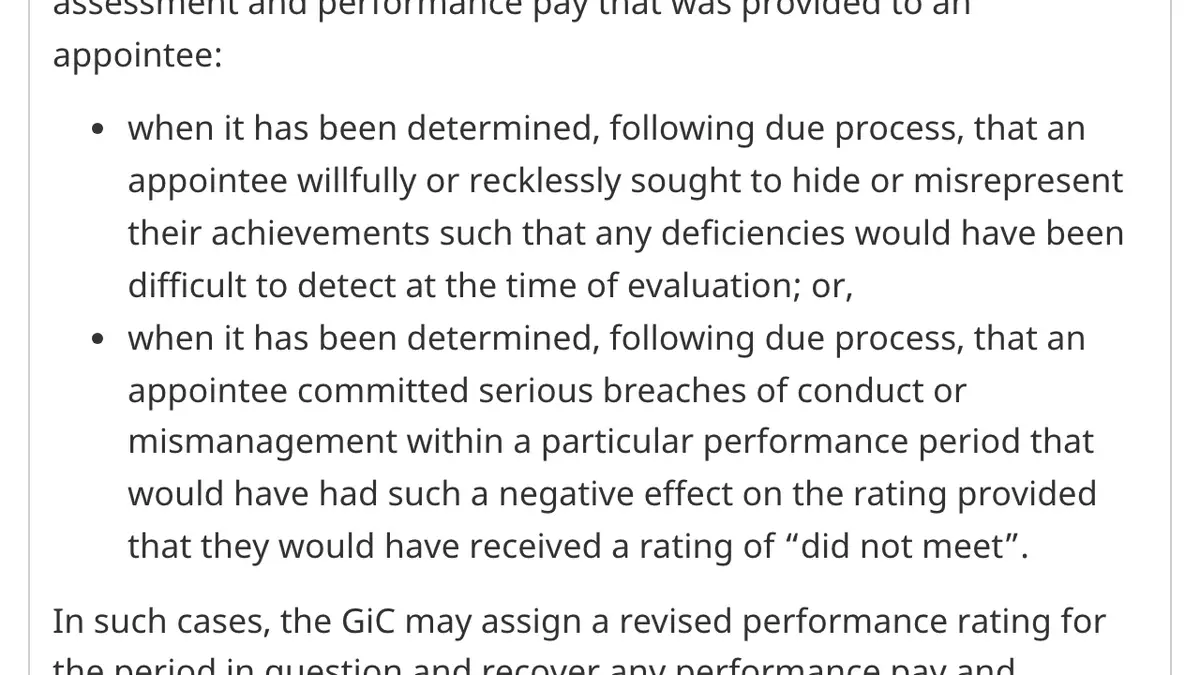 Performance Management Program for Deputy Ministers and Associate Deputy Ministers