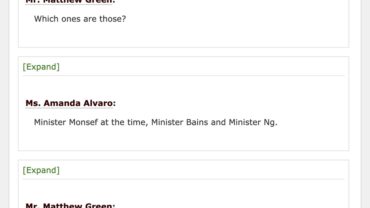 Evidence No. 57, 44th Parliament, 1st Session, 10 February 2023