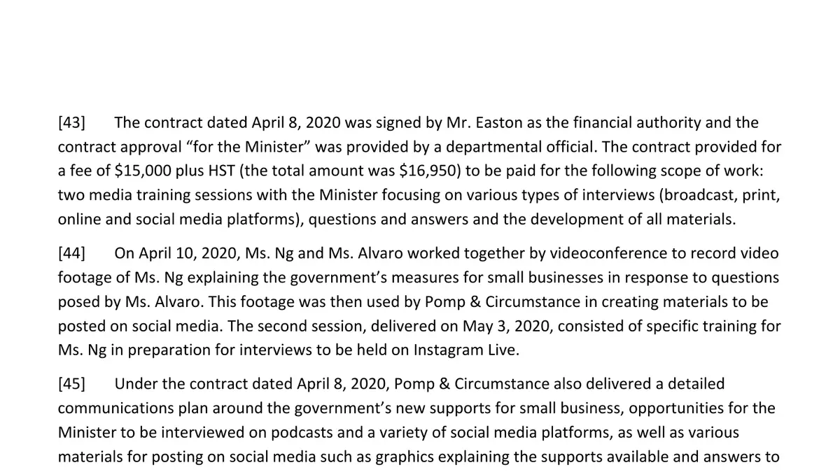 Ng Report, made under the Conflict of Interest Act