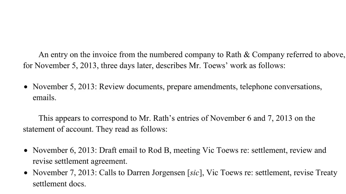 The Toews Report, made under the Conflict of Interest Act